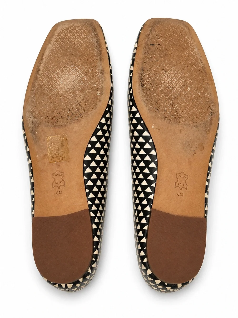 Tory Burch Black and Cream Georgia Ballet Flat